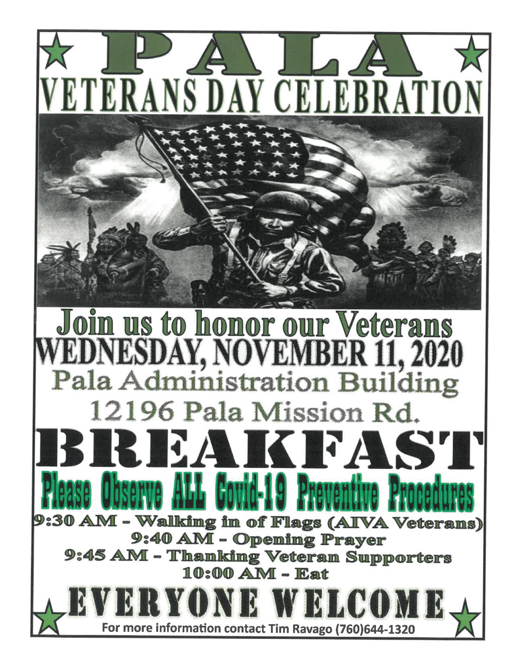 Pala Band Veterans Day Celebration Pala California