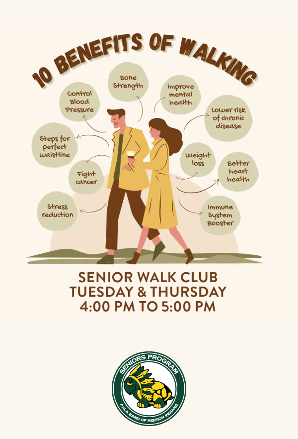 Pala Band of Mission Indians Seniors Program Walk Club 2023