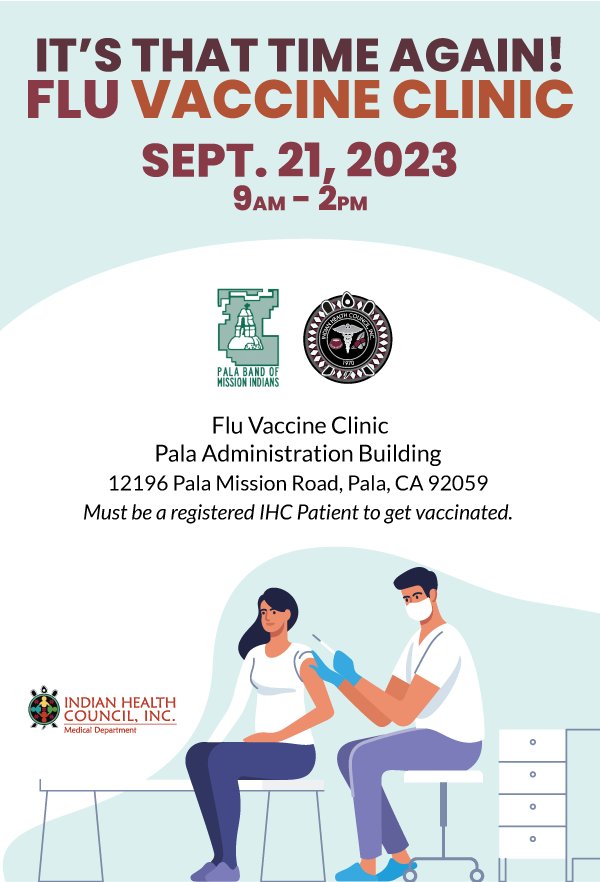 Pala Band of Mission Indians PBMI Pala Flu Clinic Shots