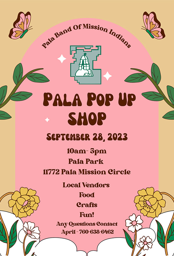Pala Band of Mission Indians PBMI Pala Youth Center Pop Up Shop