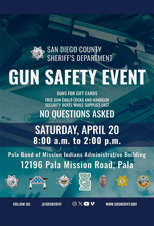 Pala Band of Mission Indians Pala San Diego County Sheriffs Department Gun Safety Event