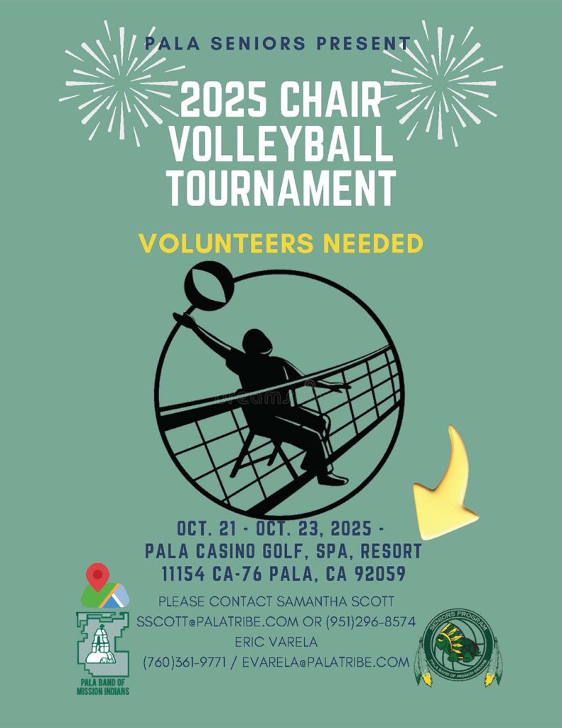 Pala Band of Mission Indians Seniors Chair Volleyball Tournament 2025 Pala Seniors Program