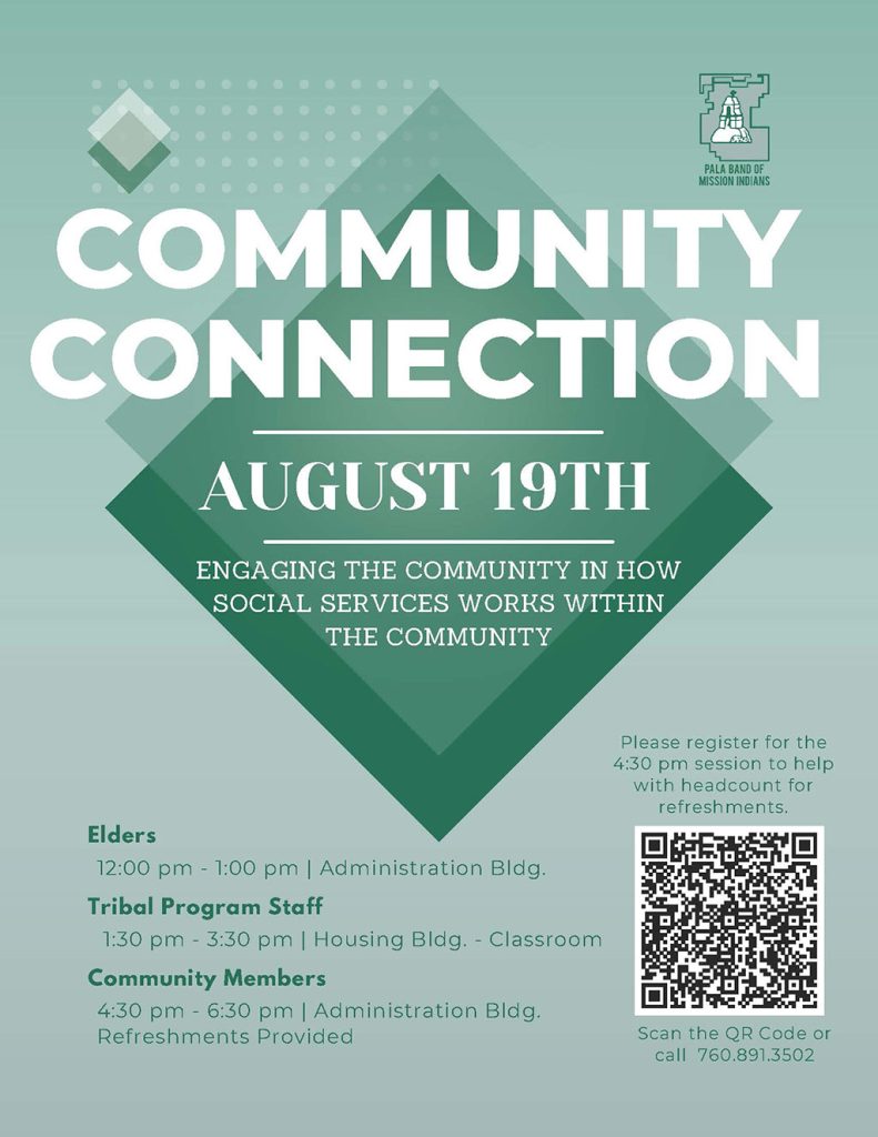 Pala Band of Mission Indians PBMI Pala Tribal Social Services Community Connection