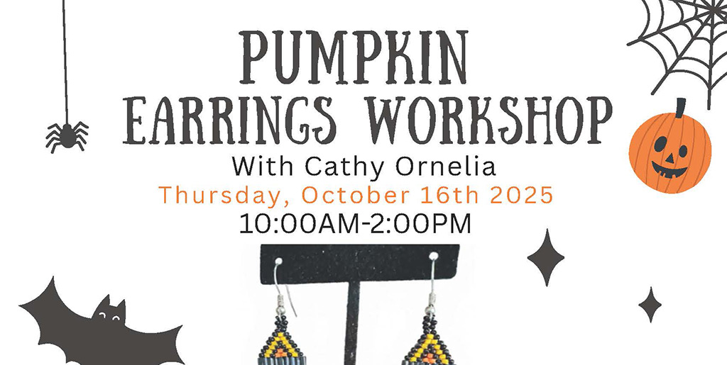 Pala Band California Cupa Cultural Center Event Pumpkin Earrings Beading Workshop Cathy Ornelia