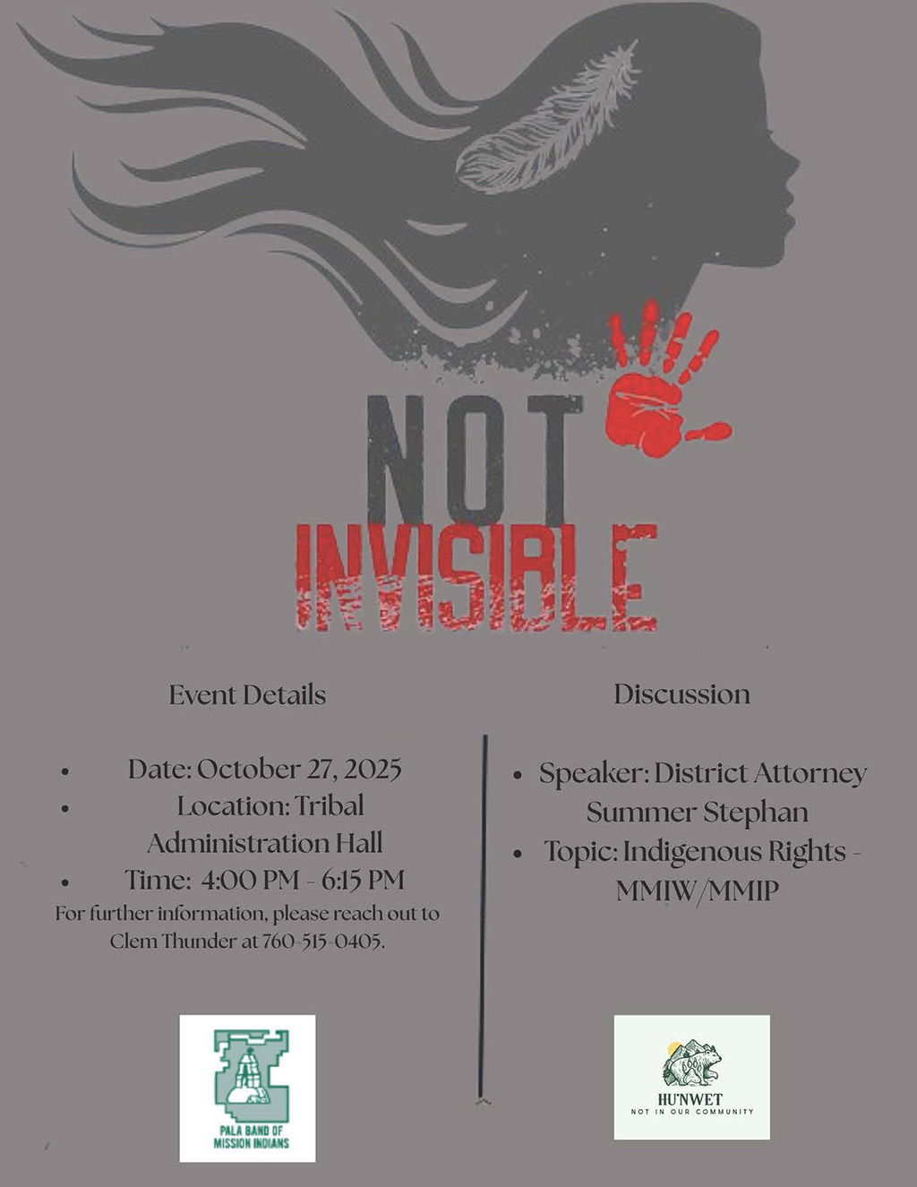 Pala Band of Mission Indians PBMI MMIW Not Invisible