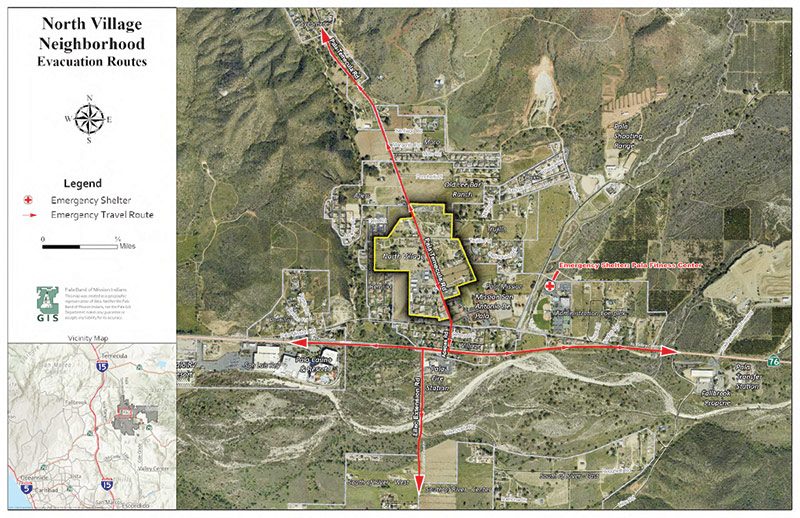 Img-Map-Evacuation-Routes-North-Village-Neighborhood_r Pala Band California Pala Reservation Emergency Preparedness PREP Pala Neighborhood Evacuation Maps North Village