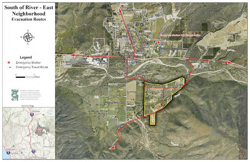 Img-Map-Evacuation-Routes-South-of-River-(East)-Neighborhood_r Pala Band California Pala Reservation Emergency Preparedness PREP Pala Neighborhood Evacuation Maps South of River East