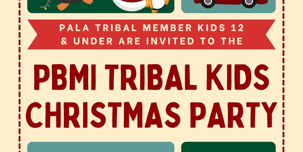 Pala Band of Mission Indians PBMI Pala Youth Center Tribal Kids Christmas Party