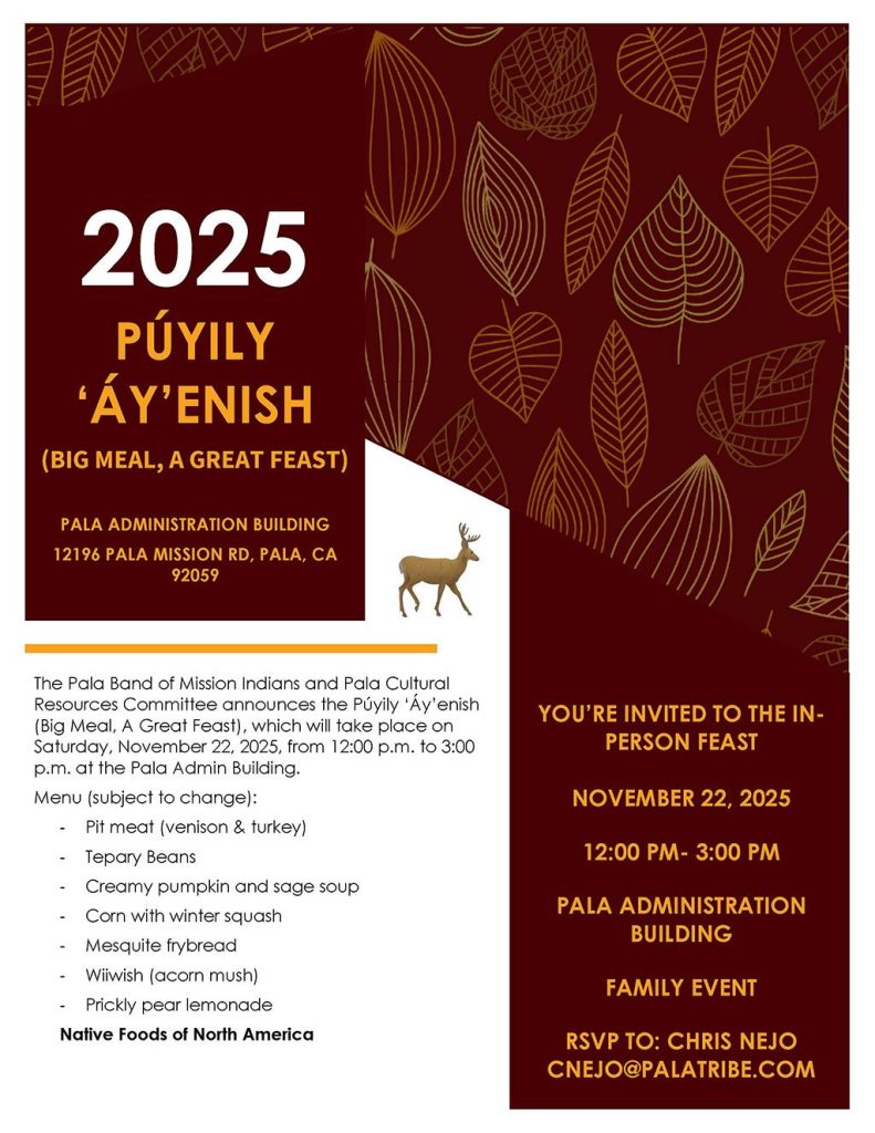 Pala Band of Mission Indians Indian Health Council California Púyily 'Áy'enish Big Meal A Great Feast 2025