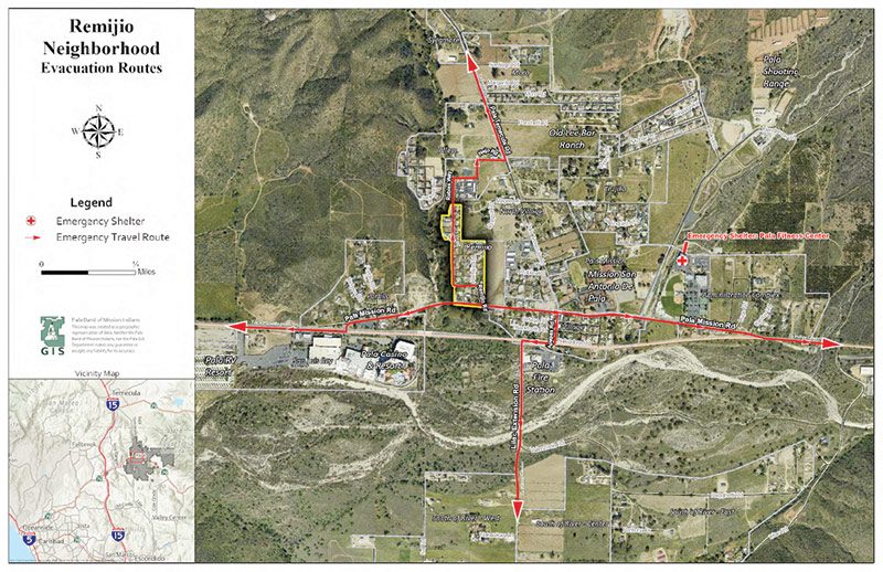 img-Map-Evacuation-Routes-Remijio-Neighborhood_r Pala Band California Pala Reservation Emergency Preparedness PREP Pala Neighborhood Evacuation Maps Remijjo