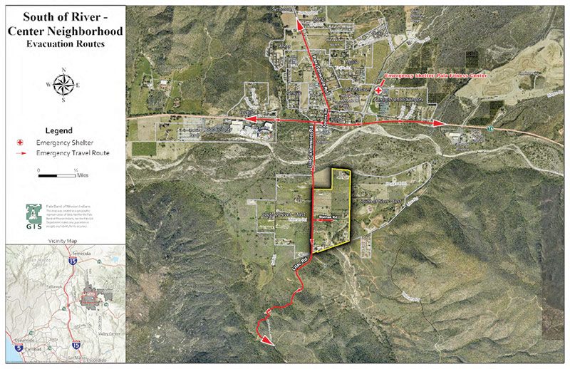 img-Map-Evacuation-Routes-South-of-River-(Center)-Neighborhood_r Pala Band California Pala Reservation Emergency Preparedness PREP Pala Neighborhood Evacuation Maps South of River Center
