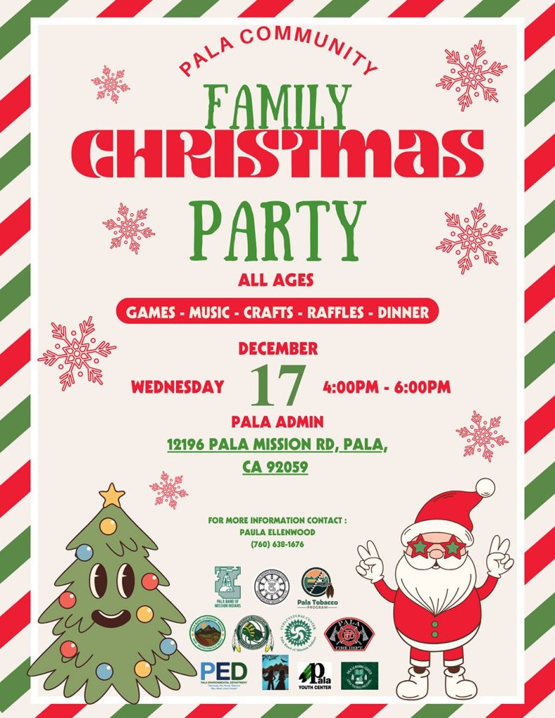 Pala Band of Mission Indians PBMI Community Family Christmas Party