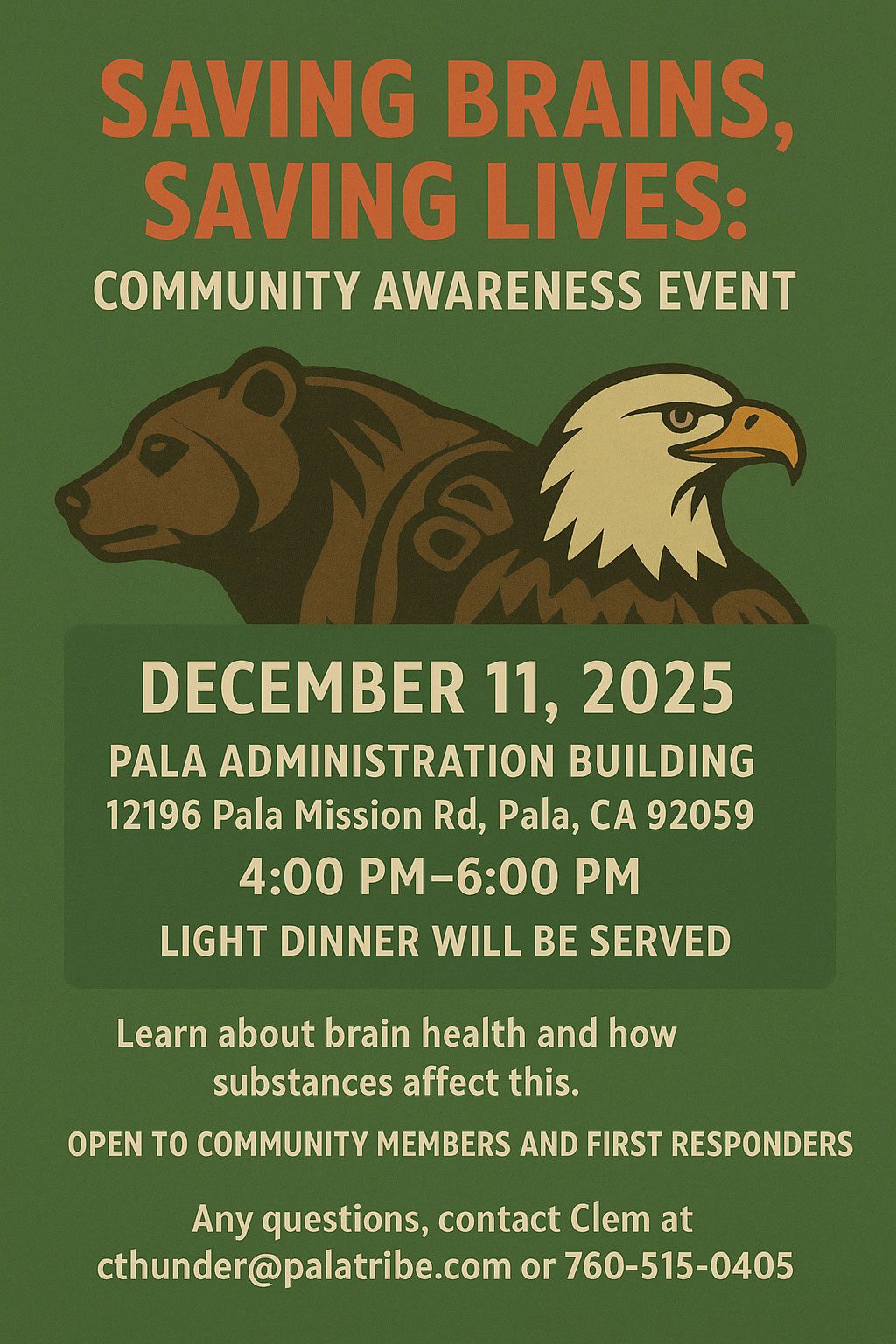 Pala Band of Mission Indians PBMI Saving Brains Saving Lives Community Awareness Event