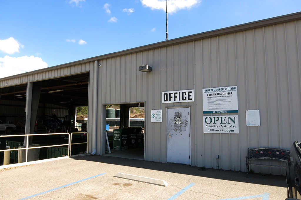 Pala Band of Mission Indians California Pala Environmental Department Pala Transfer Station Trash Recycle Hazardous Electronic Waste