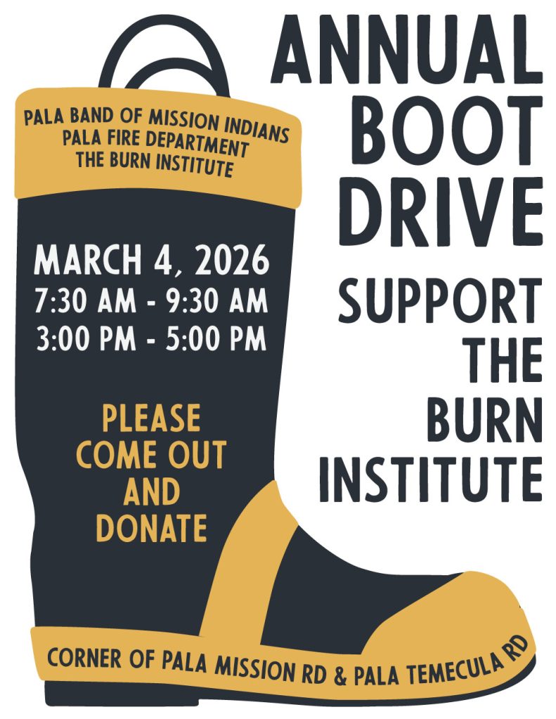 Pala Band California Pala Fire Department Annual Firefighter Boot Drive Fundraiser Event California