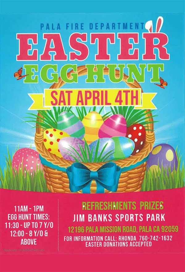 Pala Band Fire Department California Pala Annual Easter Egg Hunt